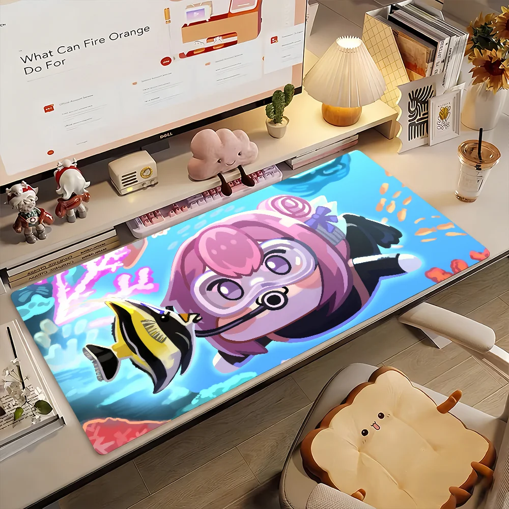 D-Doro Cute N-NIKKES Game Mouse Pad Non-slip Rubber Gamer Balance Computer Mat Decoracion Deskmat Laptop Office Large