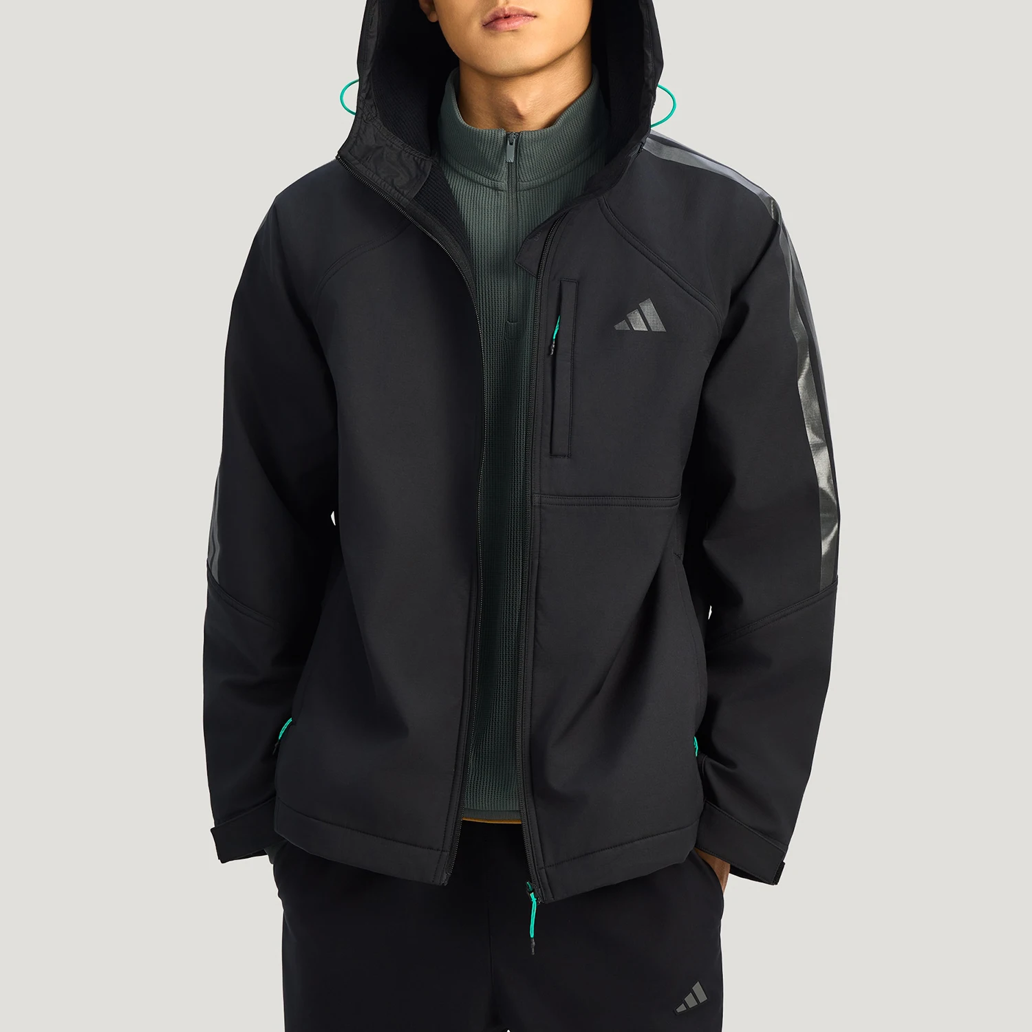 

Оригинальная мужская теплая флисовая куртка Adidas для занятий спортом на открытом воздухе KR2496