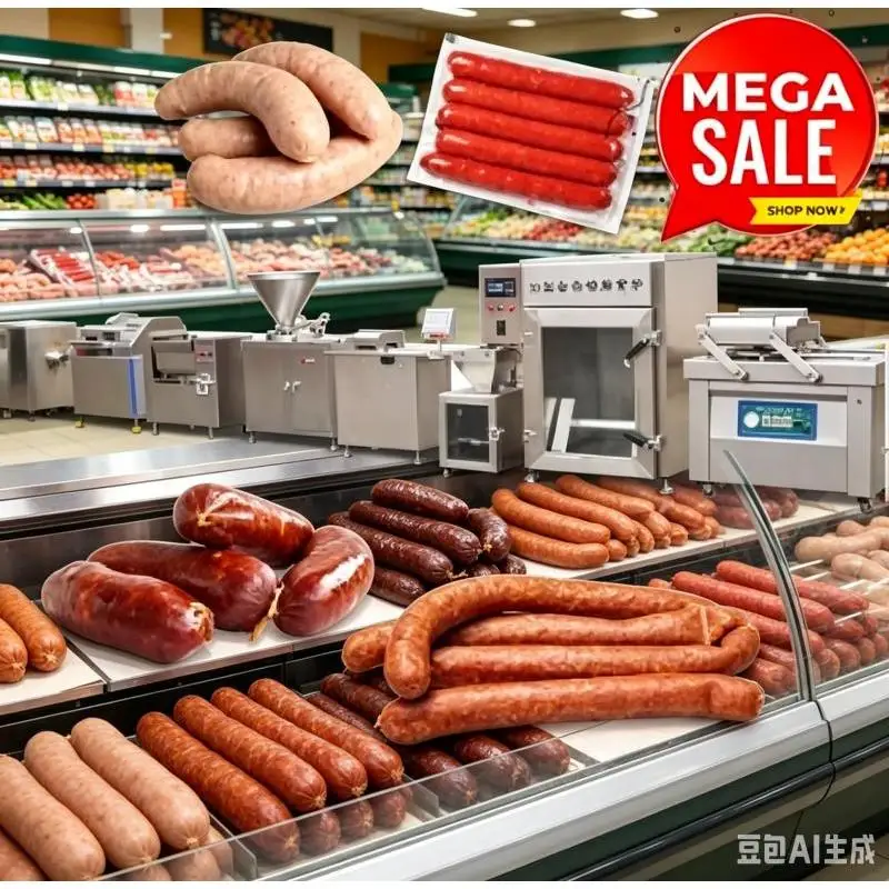 Customized Sausage Processing Line Stainless Steel Automatic Sausage Manufacturing Machine Factory Production System