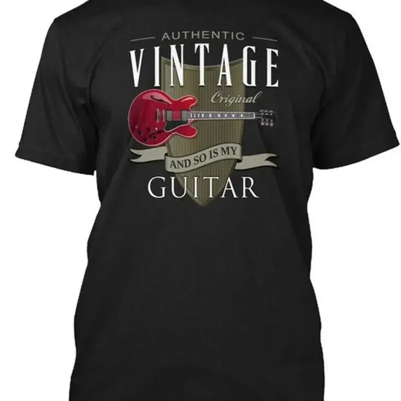 Authentic Vintage Guitar Es 335 Music Original T Shirt Mad Premium M 2XL
