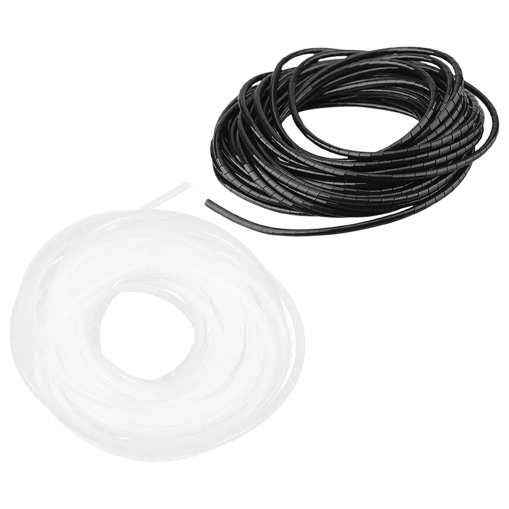 

2Pcs Flexible Insulated Spiral Cable Wraps Wire Organizer for Home Office Cord Management Adjustable Cable Protection Sleeve