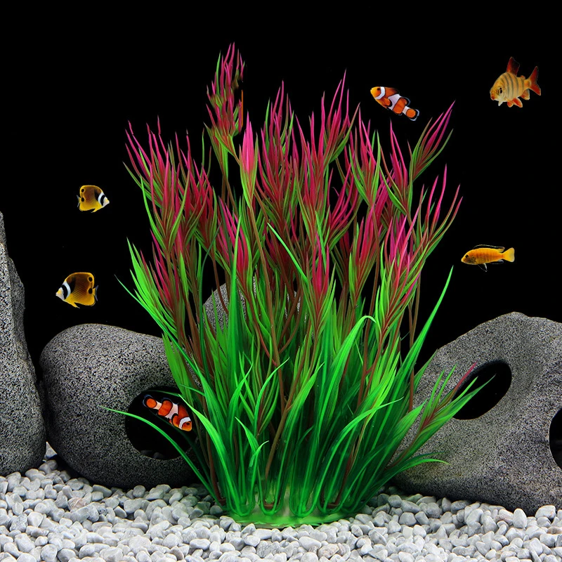 Artificial Aquarium Plants Decoration Fish Tank Water Plant Grass Ornament Plastic Underwater Aquatic Water Weeds Viewing Decor