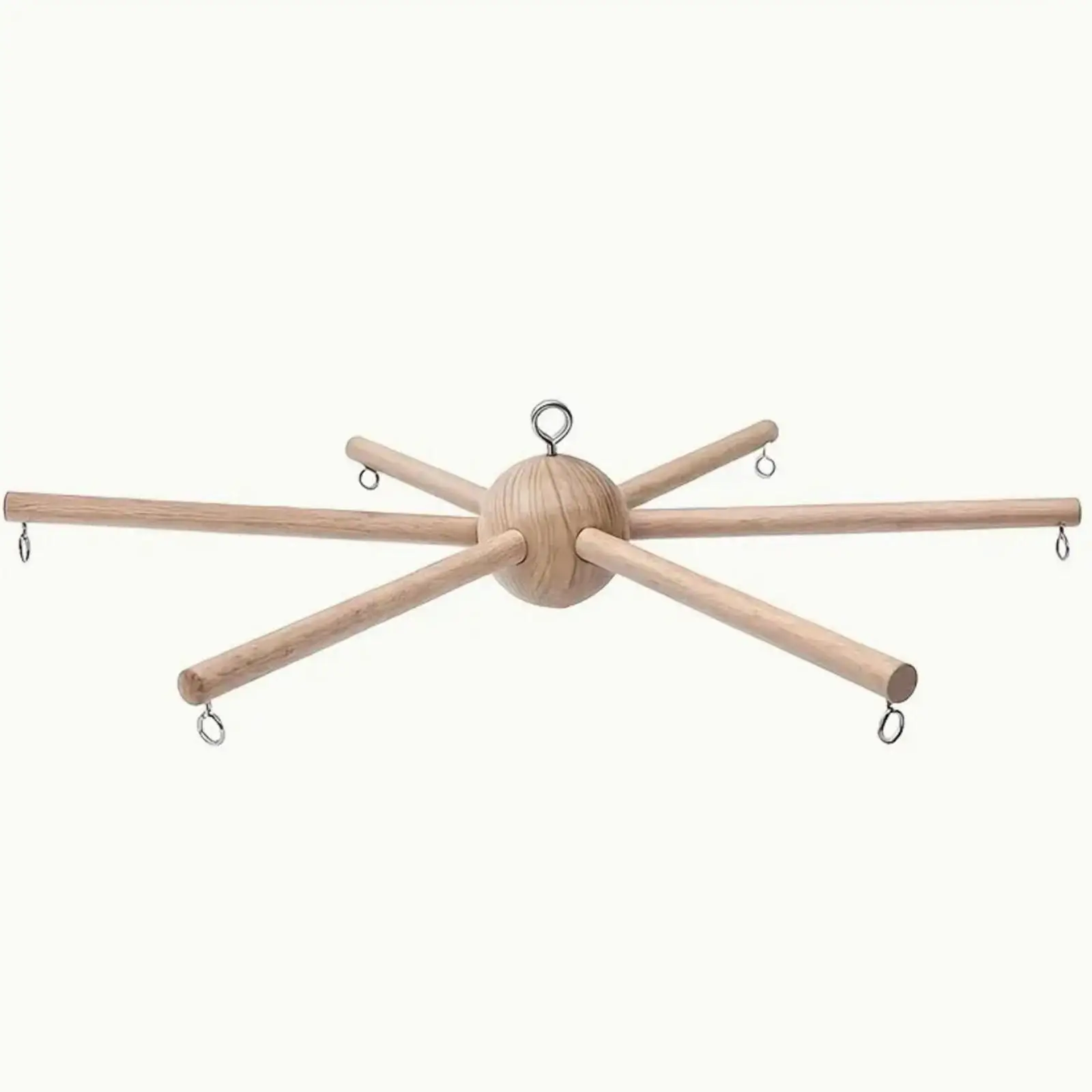 Baby Mobile Kit Frame for Crib Wooden Wind Chime Equipment Hanger Six Legs DIY for Wall Balcony Ceiling for Infant Boysgirls