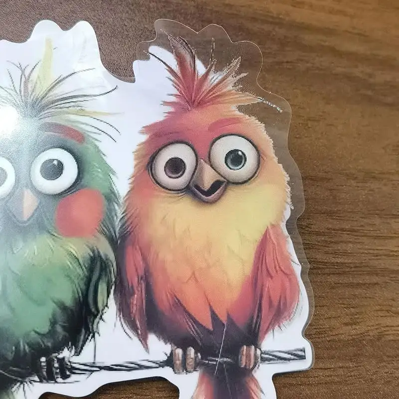 Funny Cartoon Bird Stickers Waterproof UV-Protected PVC Decals for Car Window Helmet Water Bottle Skateboard Gifts