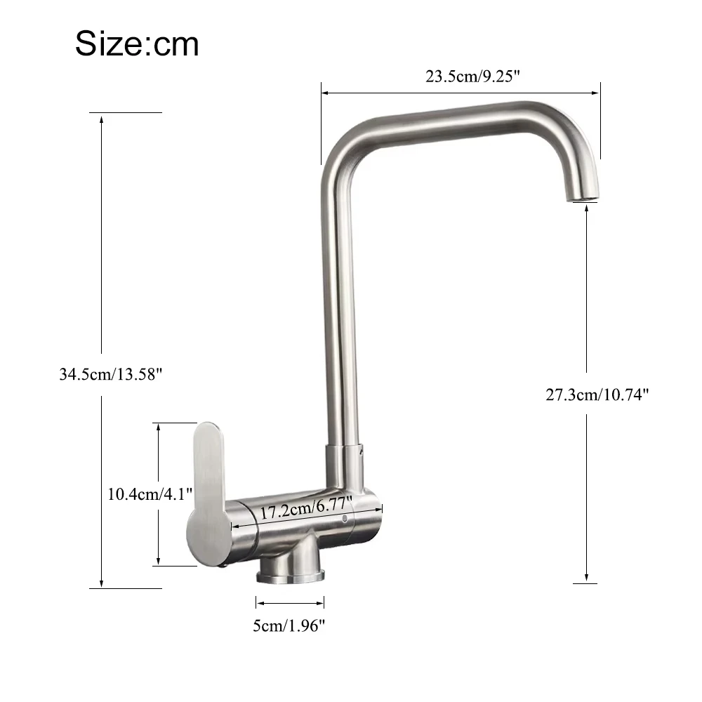 Window front kitchen faucet 360° foldable mixer tap 2 spray modes Foldable single handle sink accessories