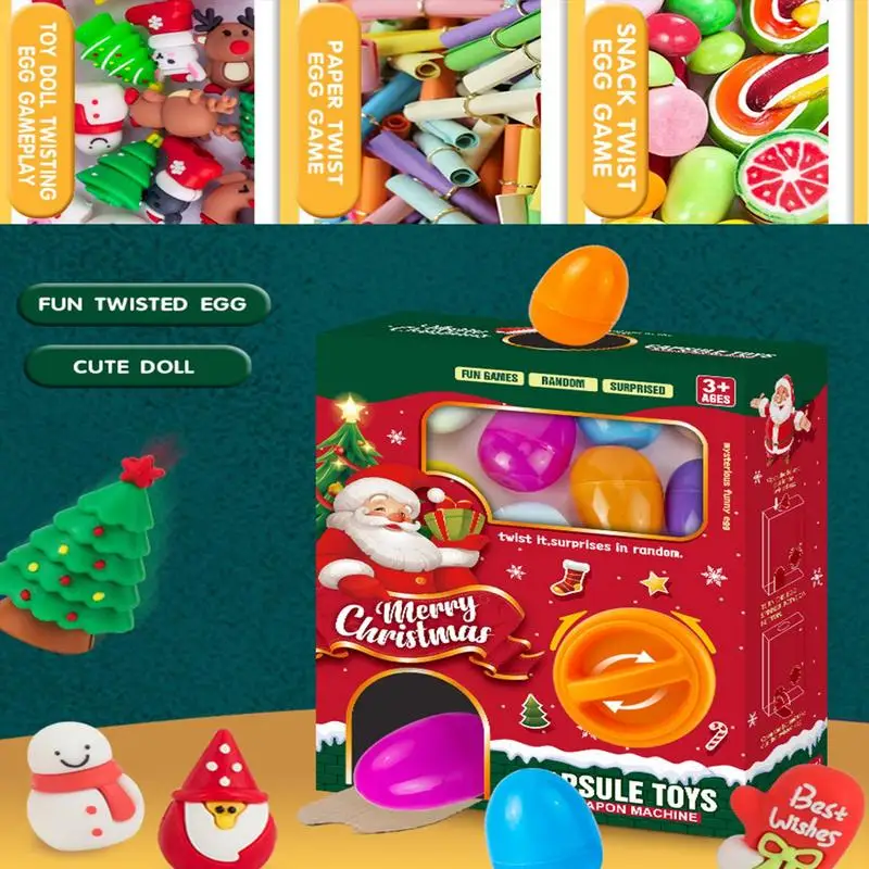 Egg Claw Machine para crianças, Toy Claw Machine, Dispenser Toys, Christmas Theme Design, Vending Machines for Boys