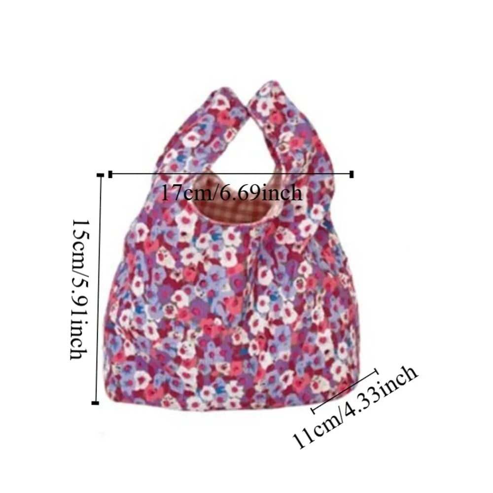 جميل النمط الياباني الأزهار حقيبة المعصم عارضة الأدبية الطباعة حقيبة يد التنقل سروال قصير عنصر صغير الحقيبة الطلاب #5