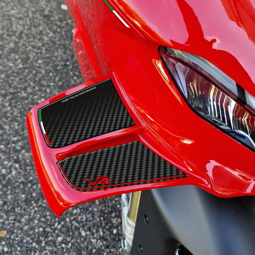 For panigale v4 stickers decoration accessories motorcycle 3D resin stickers protect front side V4 V4S 2025