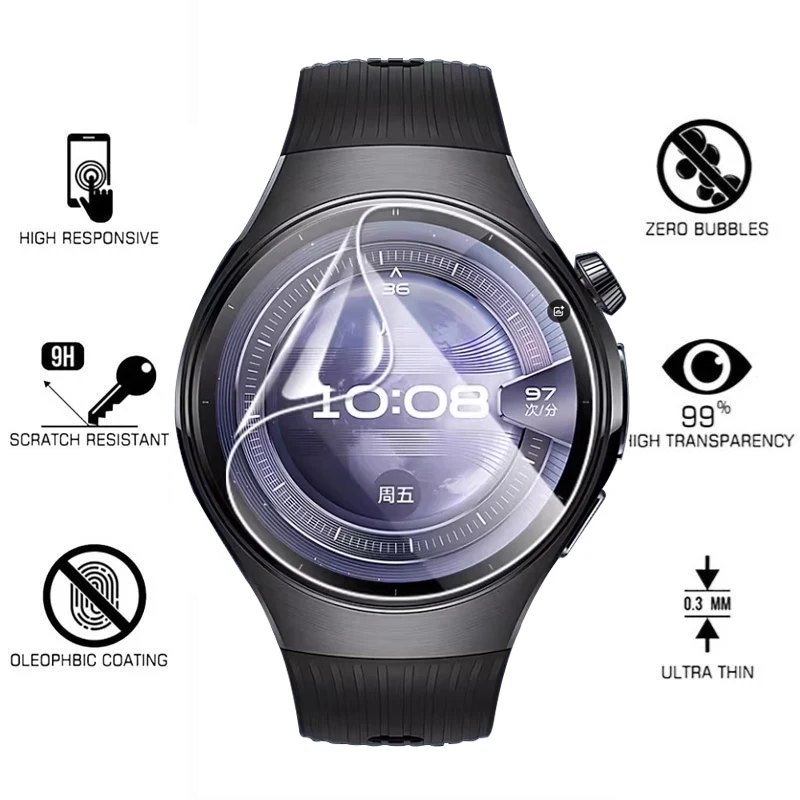 1-6 قطعة حامي الشاشة لهواوي ساعة 5 46 مللي متر 42 مللي متر Smartwatch هيدروجيل فيلم لهواوي ساعة 5 42 مللي متر 46 مللي متر لا الزجاج اكسسوارات #2