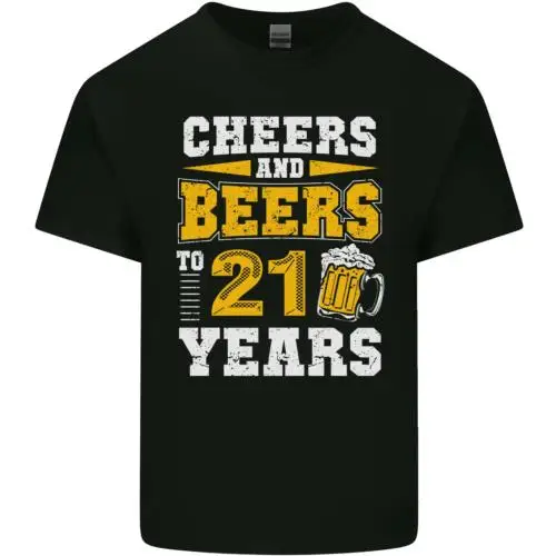 

21st Birthday 21 Year Old Funny Alcohol Mens Cotton T-Shirt Tee Top