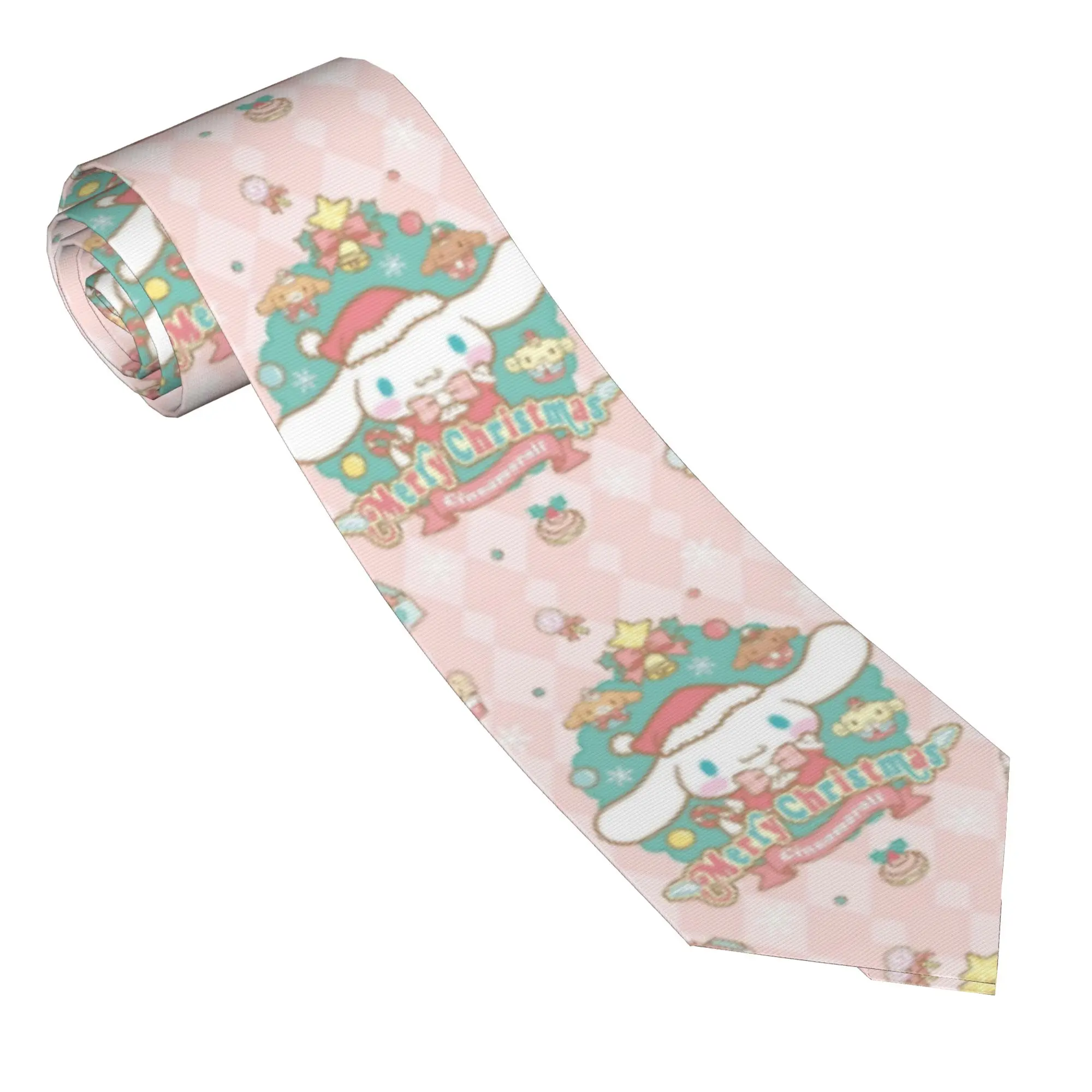 

Cinnamoroll Christmas Neckties Men Fashion Polyester 8 cm Classic Neck Ties for Mens Daily Wear Cravat Wedding Business