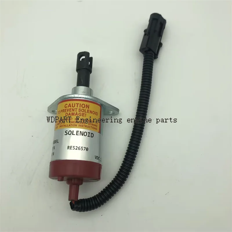 Fuel Shut Off Solenoid Valve RE526570 For John Deere 315 317 320 325 328 CT315 RE526520