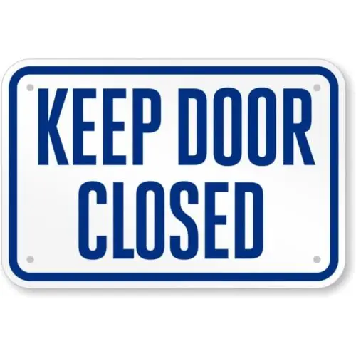 California Keep Door Closed Pool Aluminum Weatherproof Sign p1226