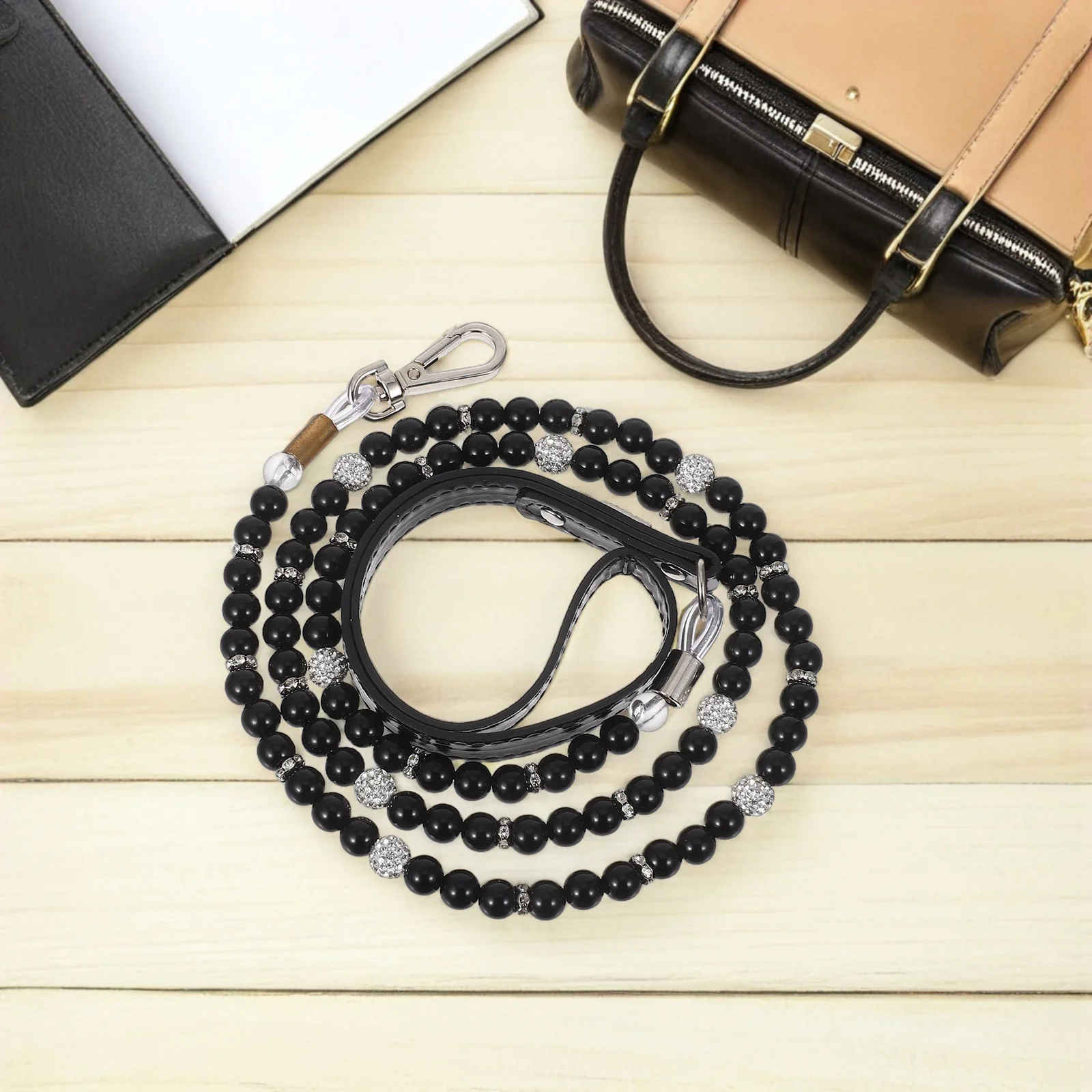 

1Set Pet Collar Leash Set Adjustable Dog Cat Pearls Collar Small Dog Puppy Walking Traction Rope Party Decoration