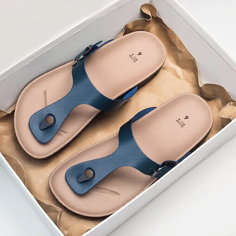 

Брендовые мужские и женские пробковые шлепанцы, мягкие пробковые сандалии на плоской подошве, унисекс, удобные домашние шлепанцы, летние модные пляжные шлепанцы