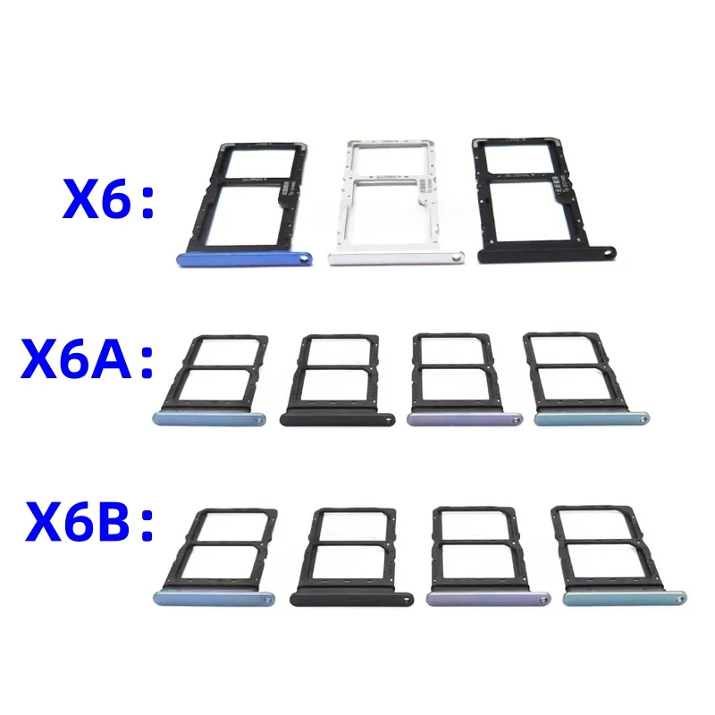 SIM Card Tray Adapter chip slot drawer Holder Replacement Part For Huawei Honor X6 X6A X6B WDY-LX1/LX2 JDY-LX1/LX2 drawer chip