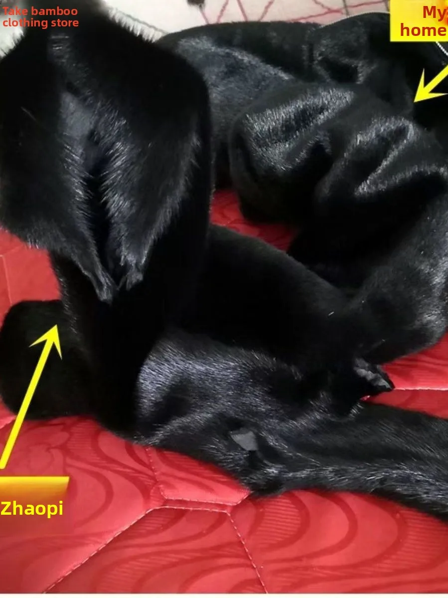 

Мужская повседневная шуба Thiened, зимнее пальто из цельного меха, водостойкая, с капюшоном, свободная посадка, хлопковая куртка, деловая повседневная куртка