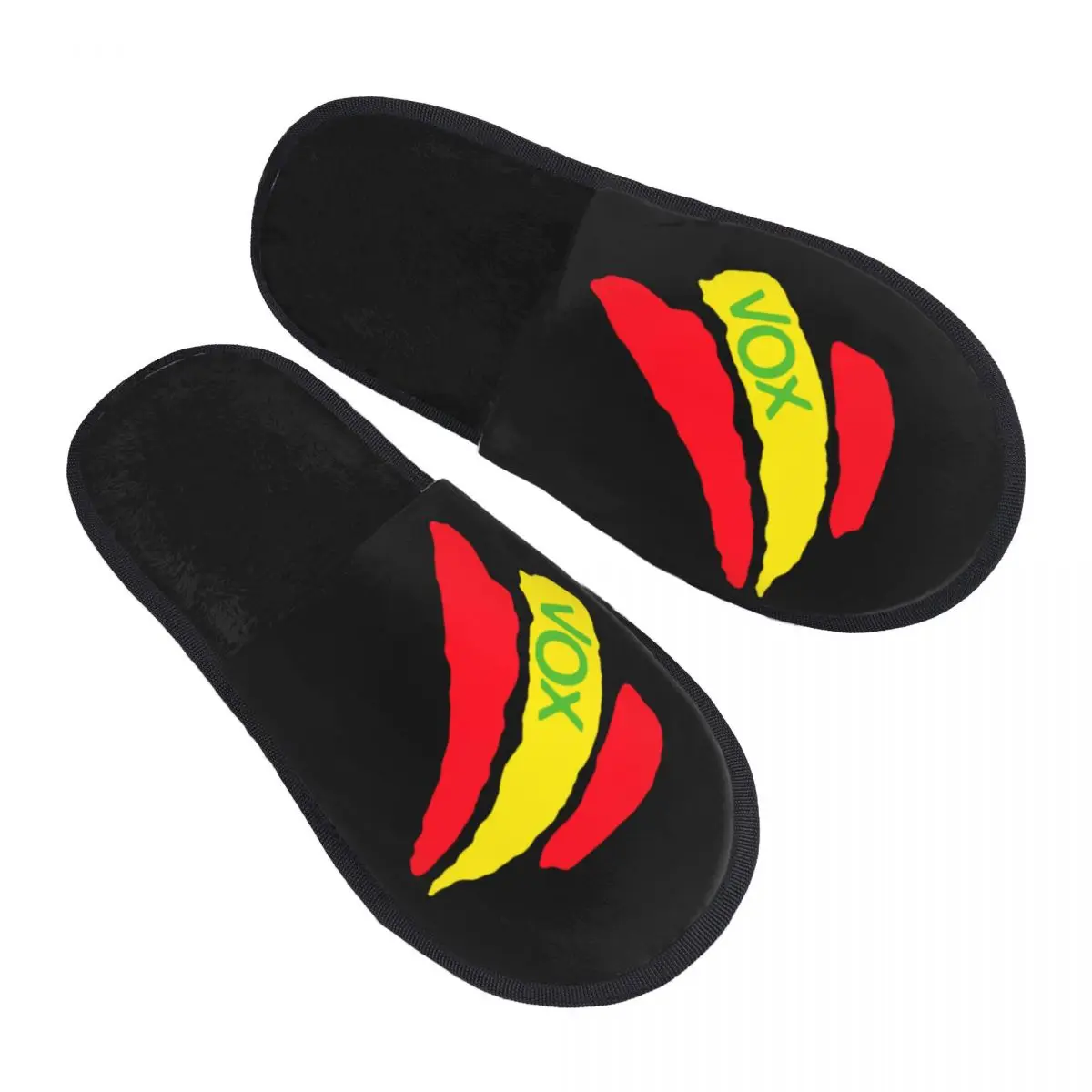 Custom Vox Spanish Flag Memory Foam Slippers Women Comfy Warm Spain Political Party House Slippers