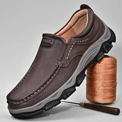 2024New Slip-on Leather Casual Shoes Stylish Loafers Men