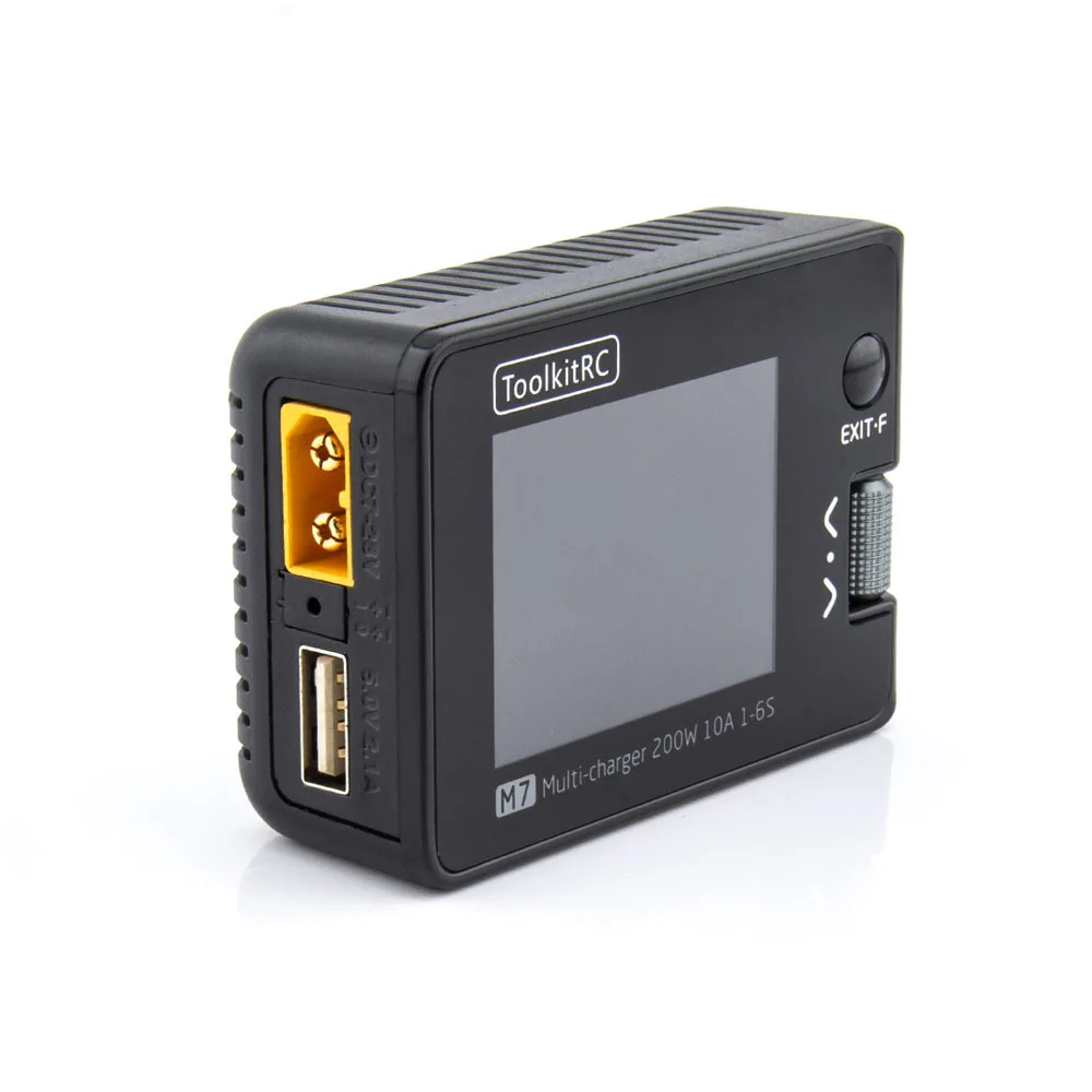 ToolkitRC M7 200W 10A DC Balance Charger Discharger for 1-6S Lipo Battery With Voltage Servo Checker ESC Receiver Signal Tester