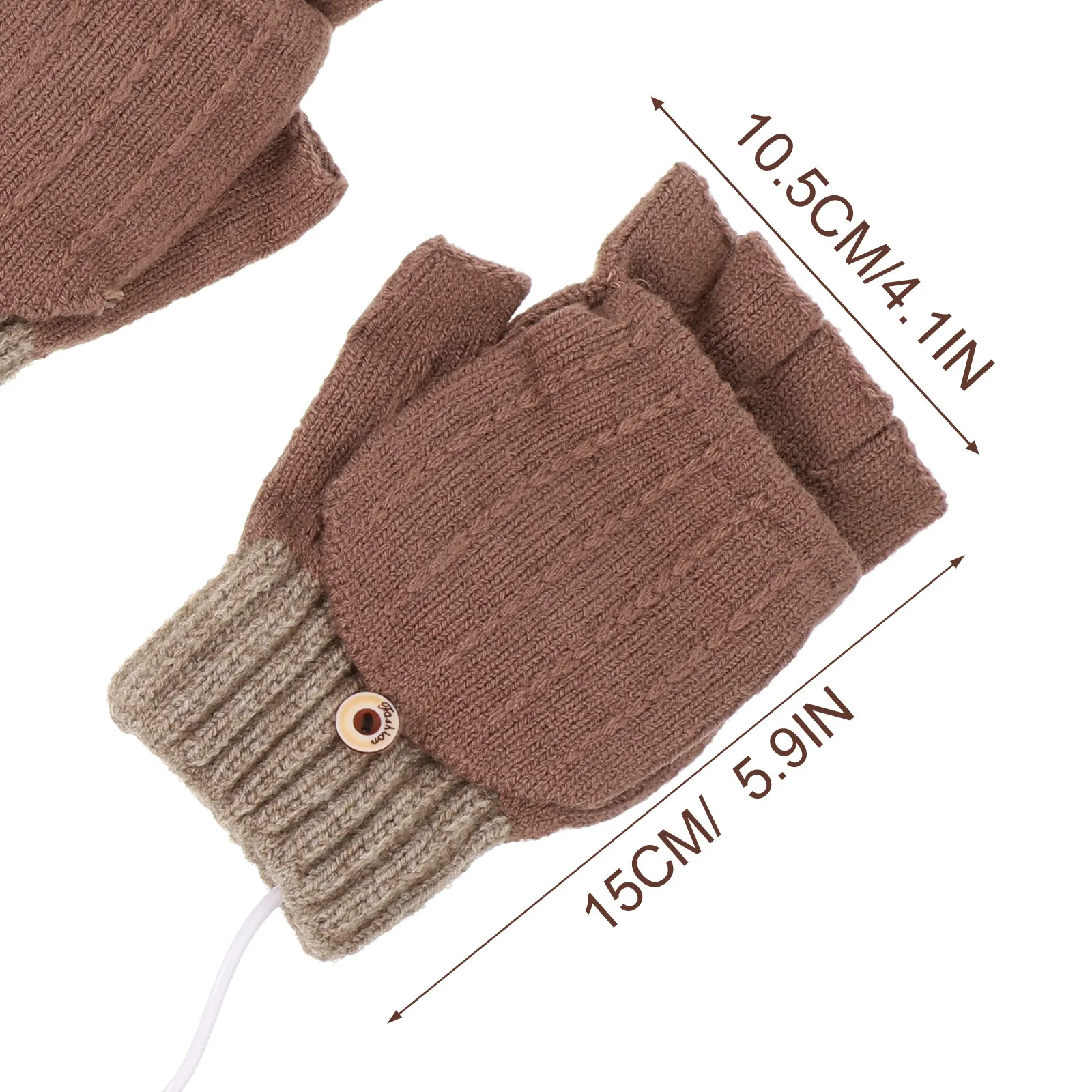 1Pair Heated Winter Gloves Electric USB Thermal Warm Gloves for Men Women Cold Weather Outdoor Use Touchscreen Support - view 3