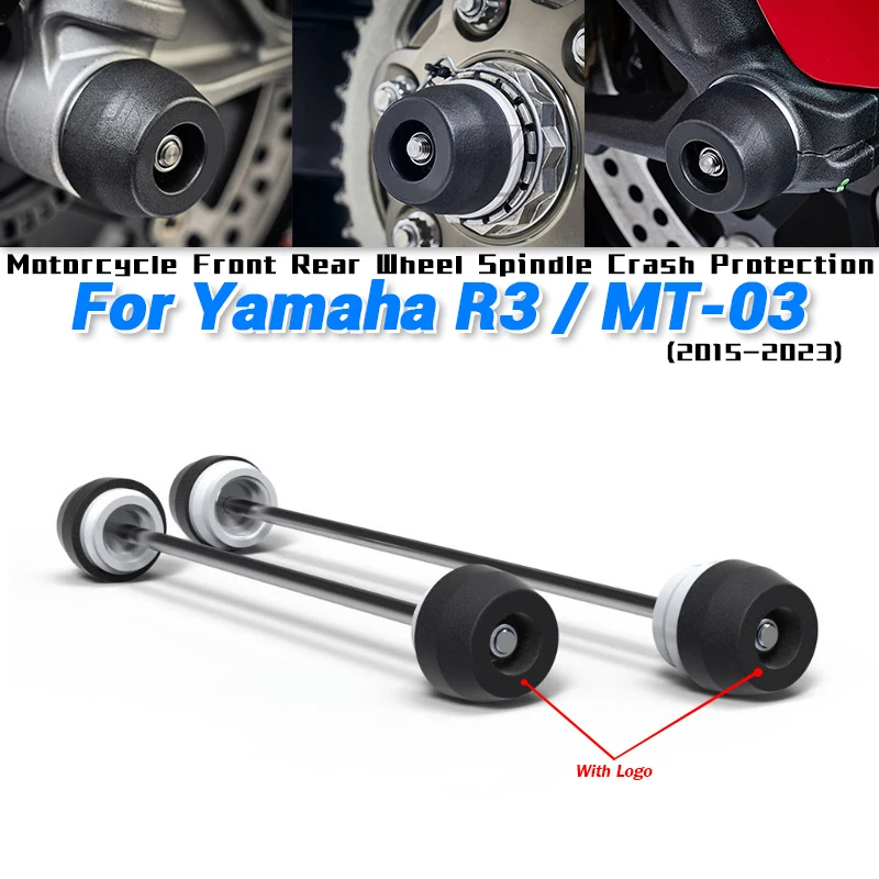 For Yamaha R3/MT-03 2015-2023 Motorcycle Front Rear Wheel Spindle Crash Protection Slider Pads Anti-falling Crash Protector Pads