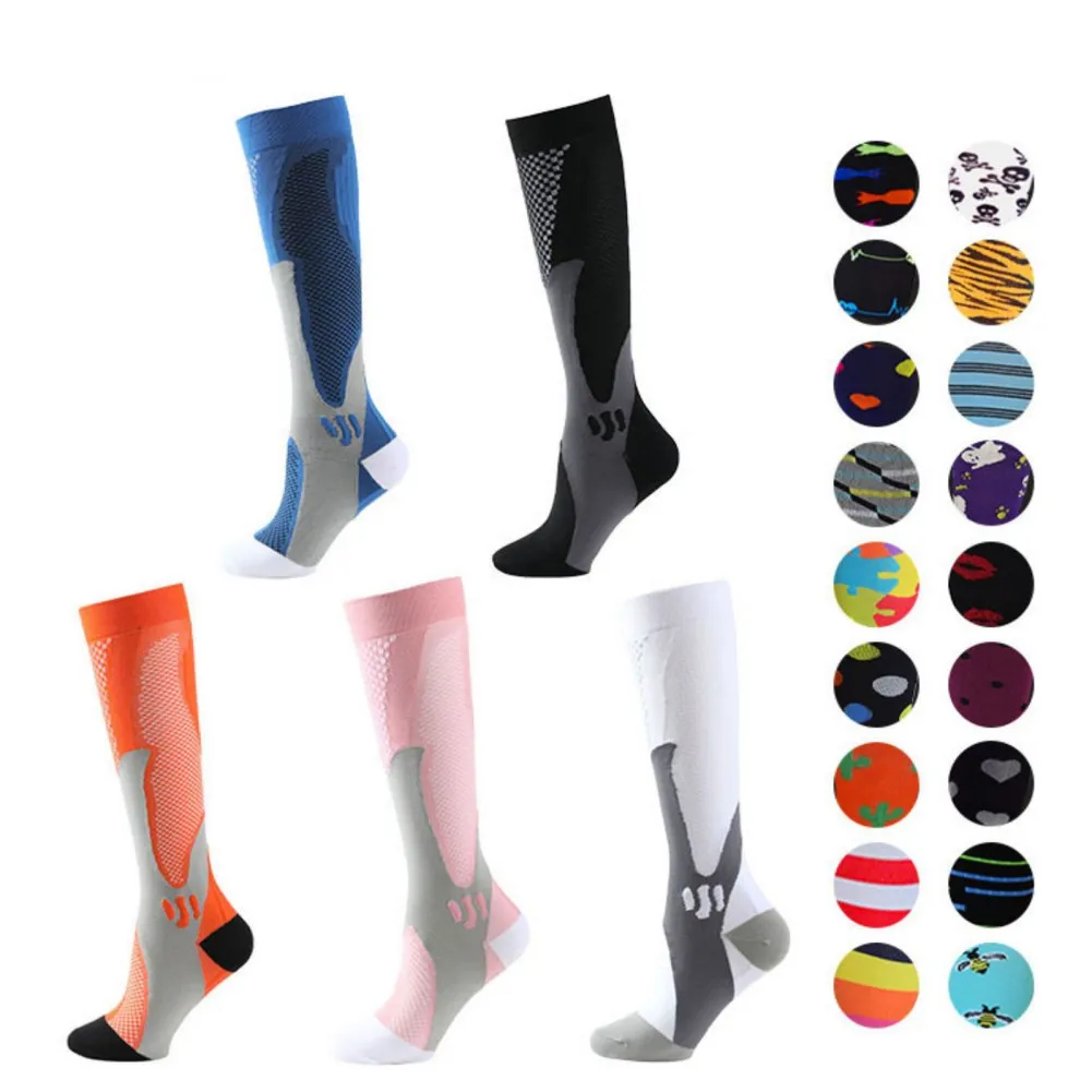 Outdoor Running Support Soccer Socks Comfortable Durable Nylon for Injury Recovery Pain Relief Compression Socks