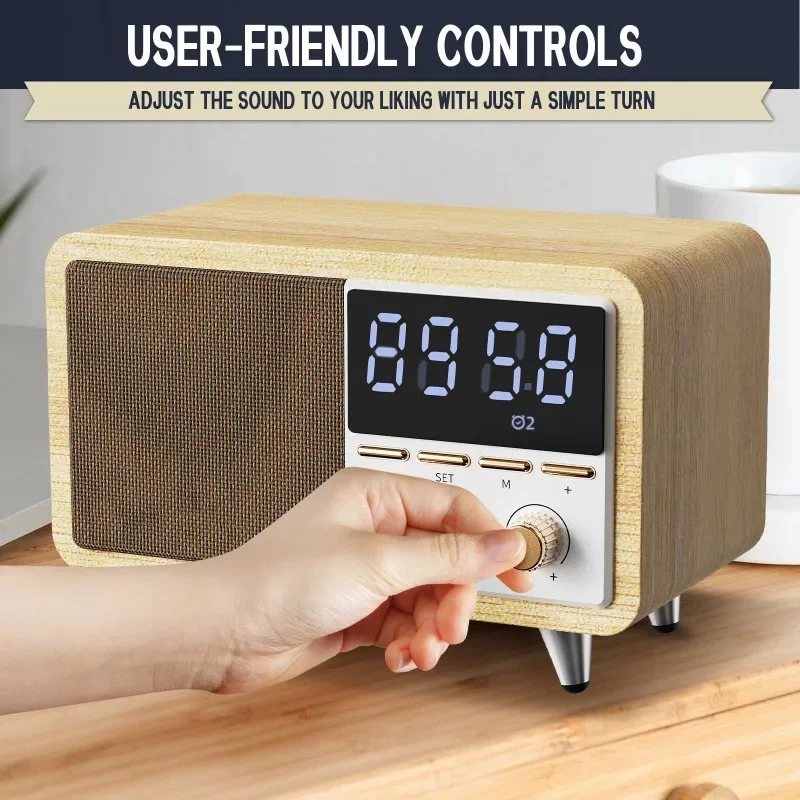 Portátil retro rádio fm bluetooth alto-falante despertador multi funcional estéreo de alta fidelidade soundbox suporte tf cartão aux reprodução cm608