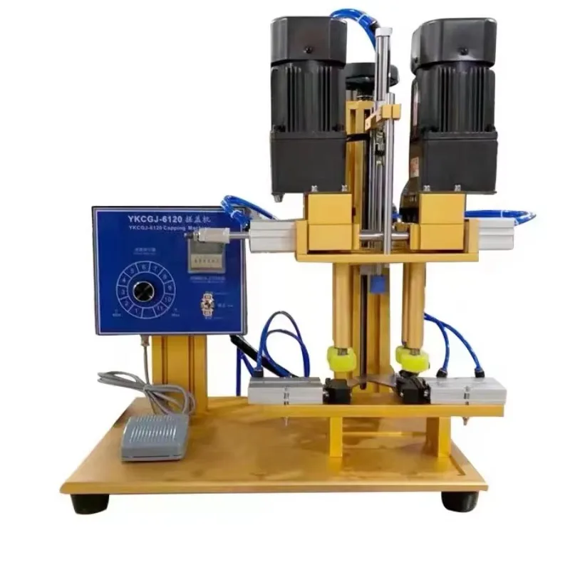 

Pneumatic Bottle Locking Machine Duck Mouth Bottle Rolling Machine Four Wheel Upgrade Screw Capping Machine