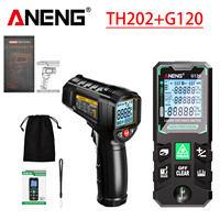 Digital Infrared Thermometer Laser Rangefinder kit TH202+G120 Non-contact -50~600℃ Distance Meter LCD display Pyrometer Test