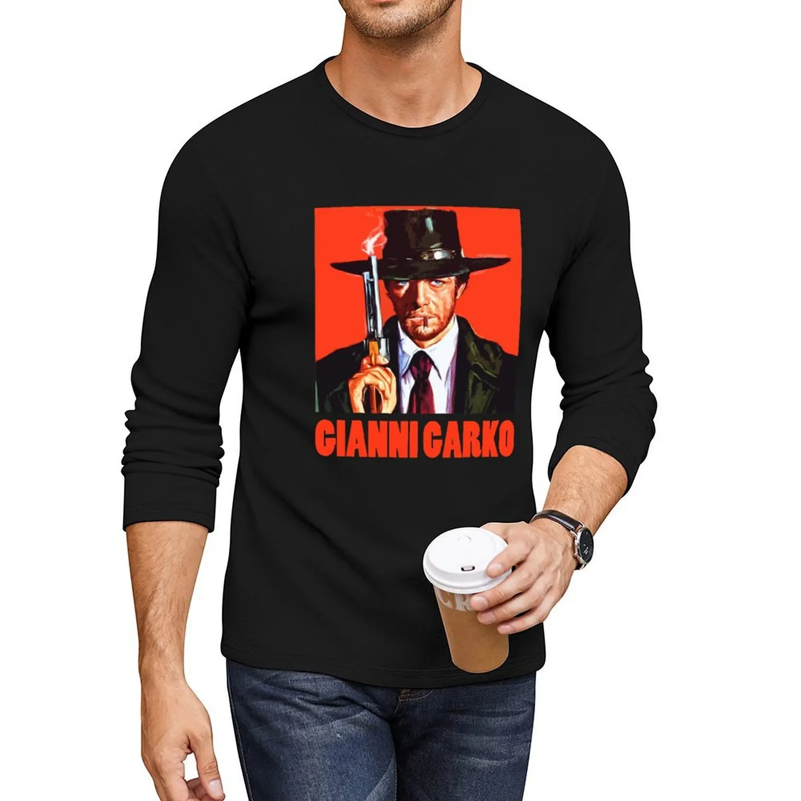 

Gianni Garko - Sartana Spaghetti Western Long T-Shirt Blouse sports fan t-shirts quick-drying t-shirt T-shirt men