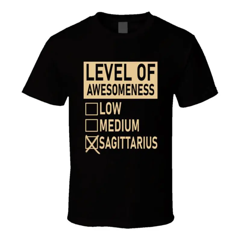 

Футболка со знаком зодиака Стрельца уровня потрясающего низкого среднего размера