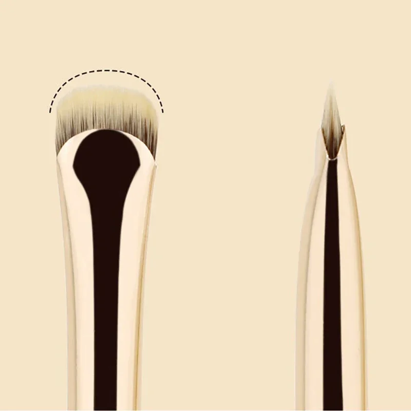 3 pennelli per trucco per eyeliner curvi, pennello per trucco per eyeliner di precisione, palpebra, strumenti cosmetici per occhi piccoli e sottili e affilati