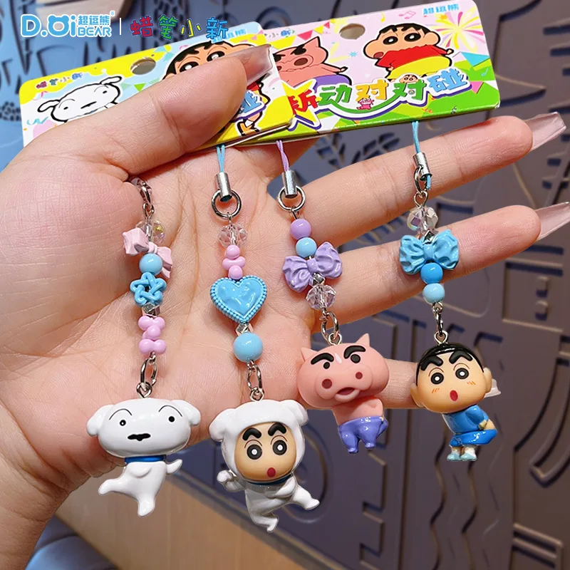 

Miniso Crayon Shin Chan Keychain Cartoon Pair Touch Phone Chain Pendant Couple Pendant Earphone Case Pendant