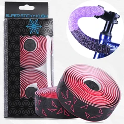 1 Pair Road Bike Anti-Slip Handlebar Tape Shock Absorbing Sweat Handle Bar Tape w/ Bar End Plugs Bicycle Rod Pole Tape Bartape