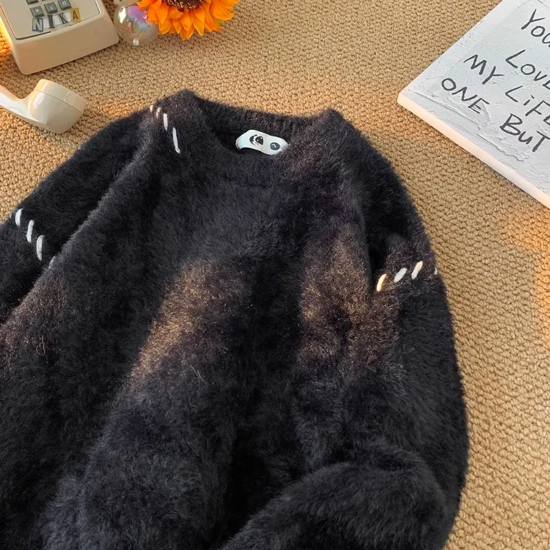 

Round neck sweater men's 2025 autumn and winter new model seahorse gross weight pound high-end knitted sweater