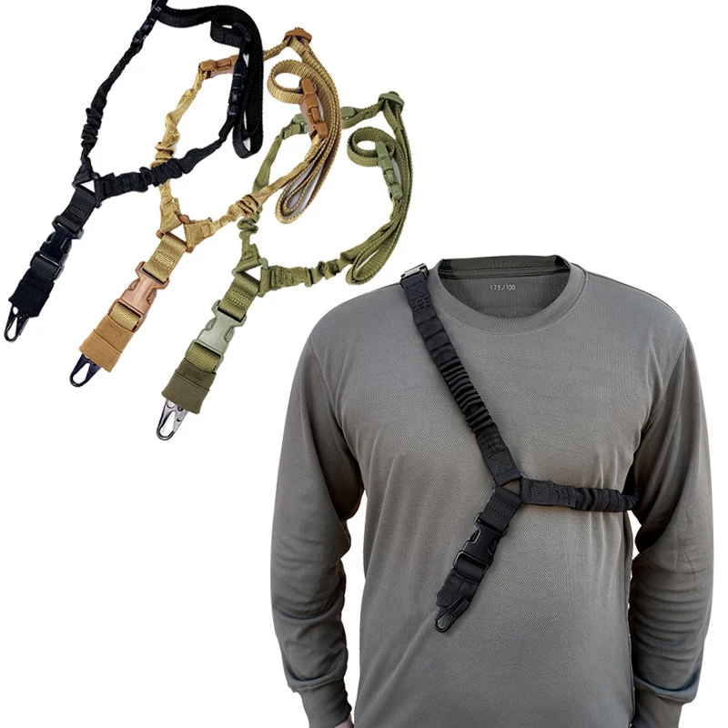 

Shot Gun Belt Hunting Accessories Tactical Gear Tactical Single Point Gun Sling Shoulder Strap Rifle Rope Belt With Metal Buckle