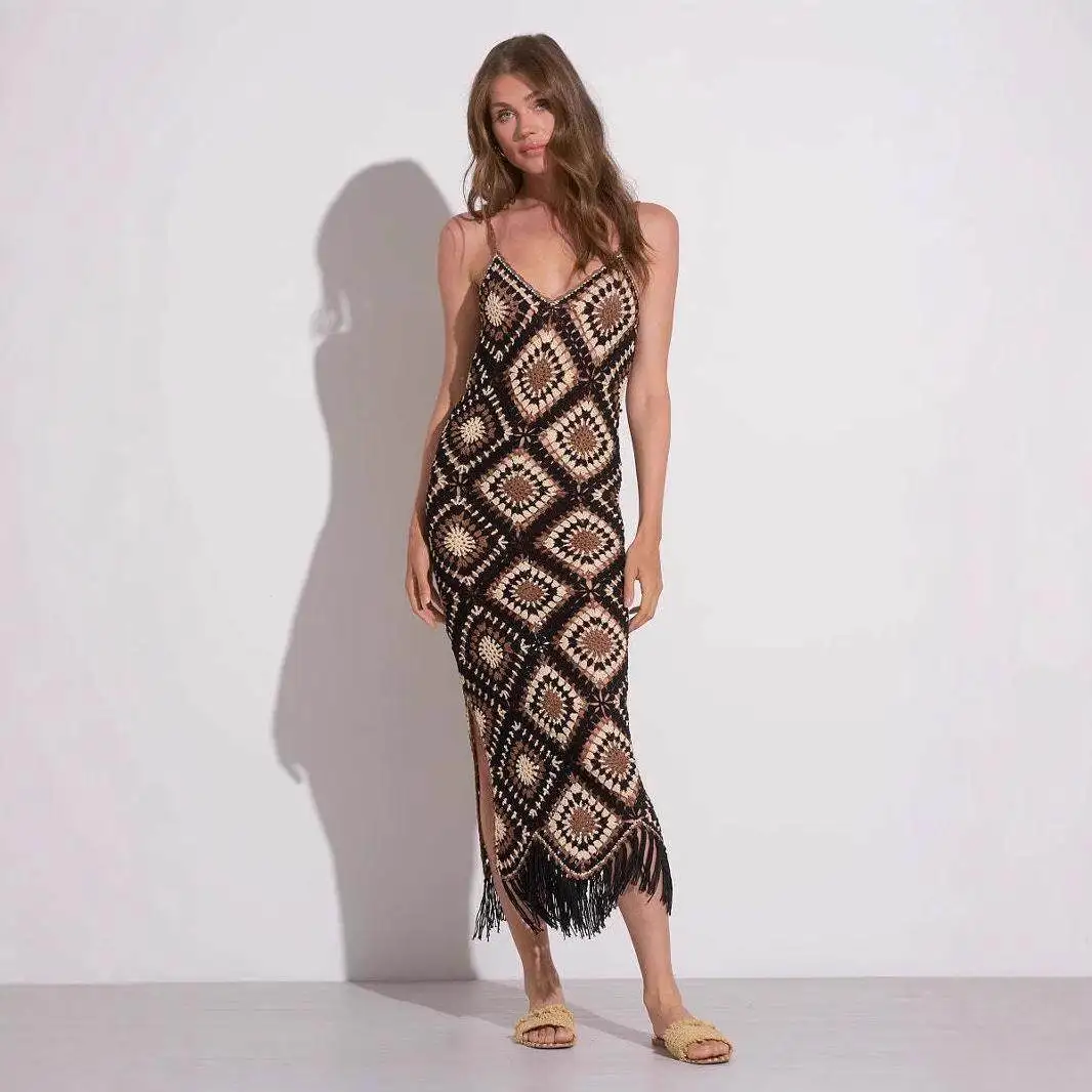

Elegant High Waist Spring Dress Women's Long Casual Gown Luxury Sensation A-Line Skirt No Brand Name Three-acetate Fiber