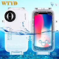 PULUZ 40m/130ft Waterproof Diving Case For iPhone X / XS Photo Video Taking Underwater Housing Cover