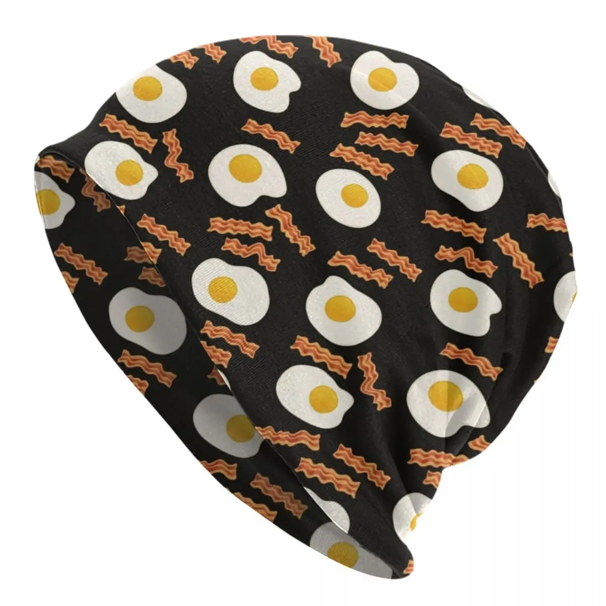 Bacon And Eggs For Breakfast Skullies Beanies Hats Autumn Winter Men Women Street Cap Warm Thermal Elastic Bonnet Knit Hat