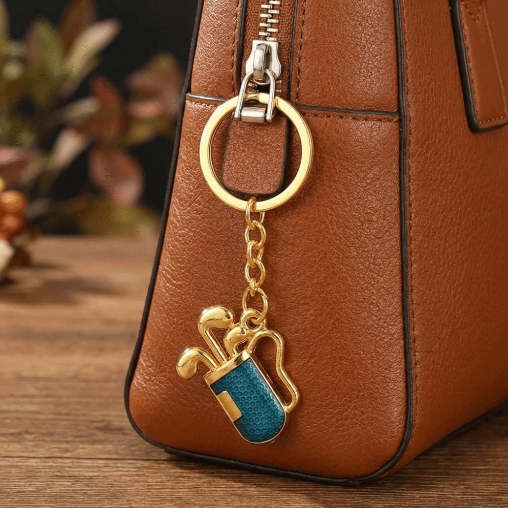 Creative Golf Keychain Classic Design Sports Style Metal Barrel Shaft Keyring DIY Accessories Funny Golf Pendant Key Holder