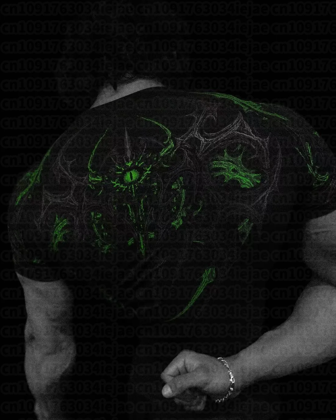 Herren- und Kinder-T-Shirt, schnelltrocknend, kurzärmelig, für Training, Bodybuilding, Fitness, Sport, Laufen. – Detail 12