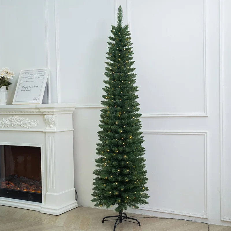 2024 new Christmas tree encryption simulation green pencil tree luminous bare tree 1.5/1 8/2.1 meters ornament