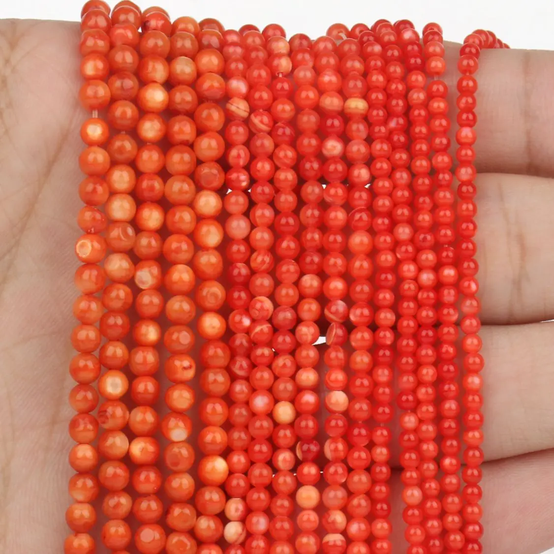 Natural Freshwater Colourful Shell Beads 2mm 3mm 4mm Round Loose Spacer Pearl Beads For Jewelry Making Free Shipping Wholesale
