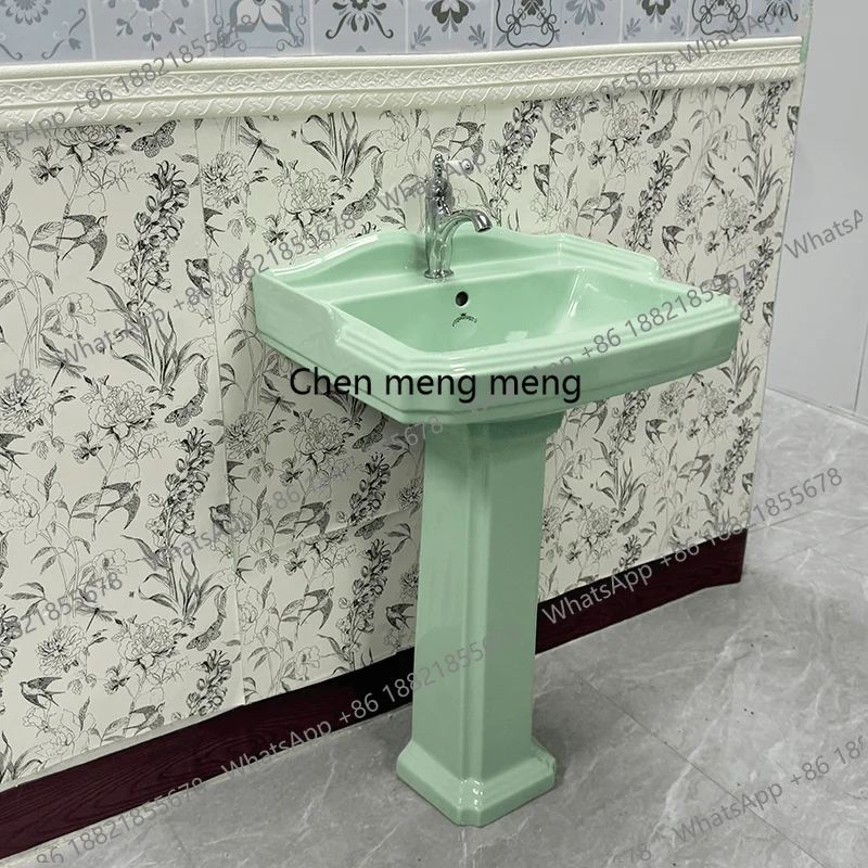 

American retro column basin European French washbasin floor type