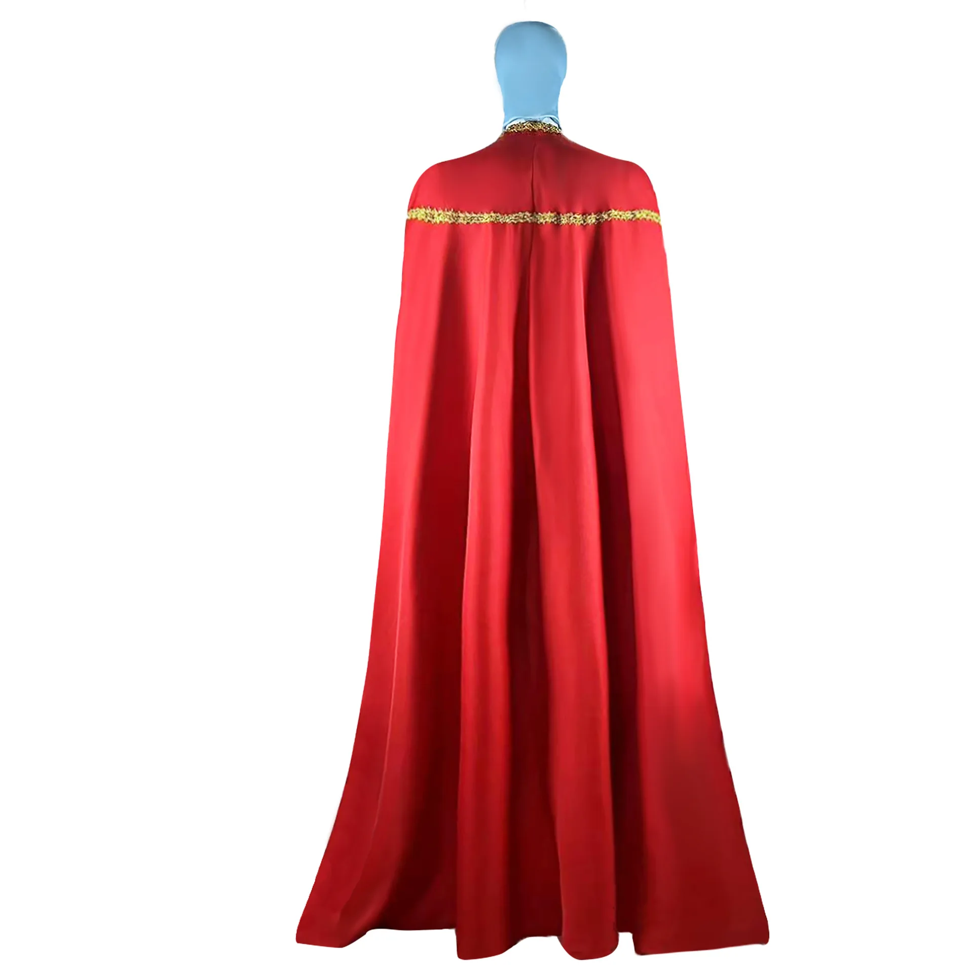 Halloween-Cosplay-Kostüm, mexikanisches Wrestling, rote und blaue, eng anliegende Hose, Handschal, Umhang, Cosplay, Bühnenkostüme