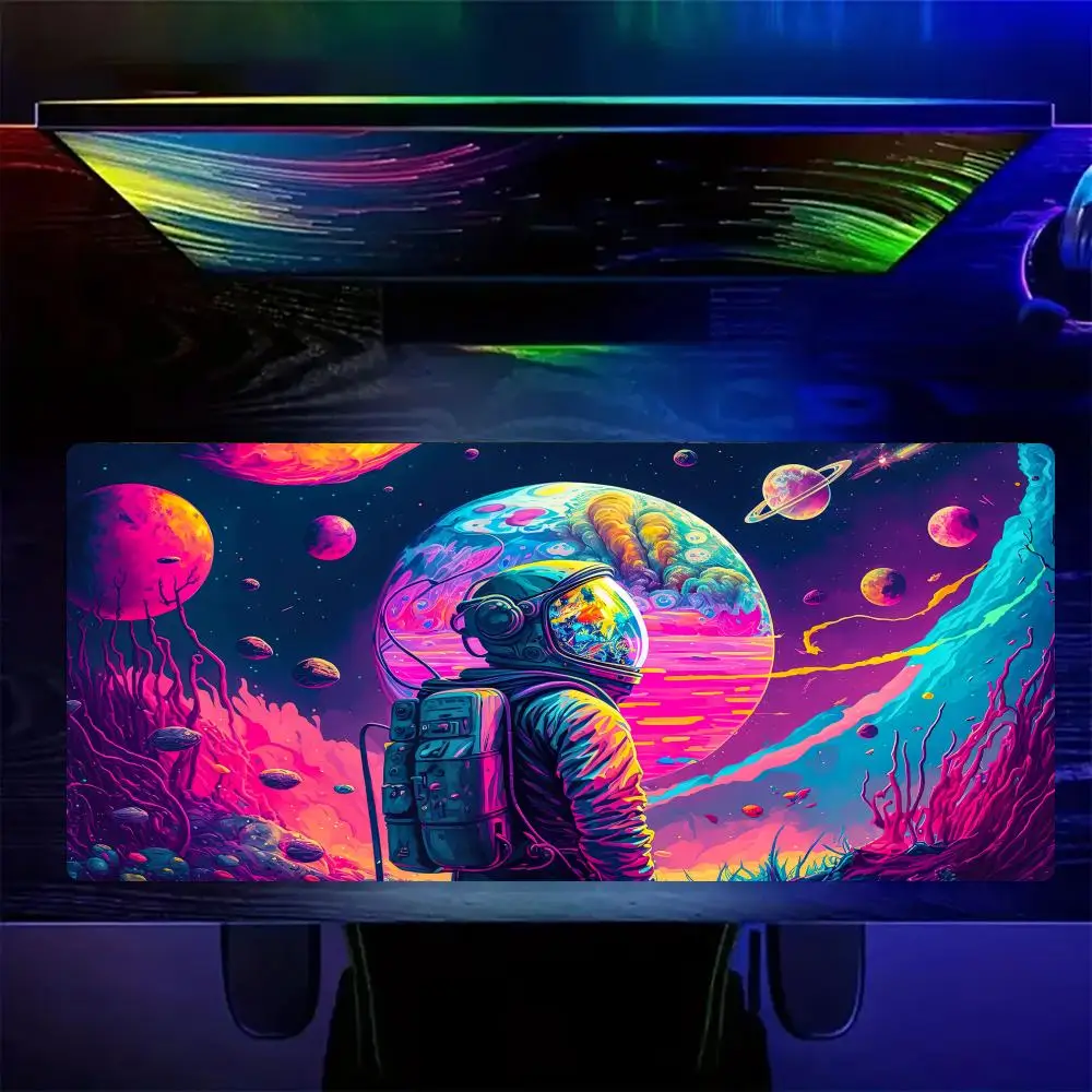 Artistic Colorful Astronaut Design large Mouse Pad Desk Mat Non-Slip Gaming mats pc accessories keyboard mousepad Office carpet