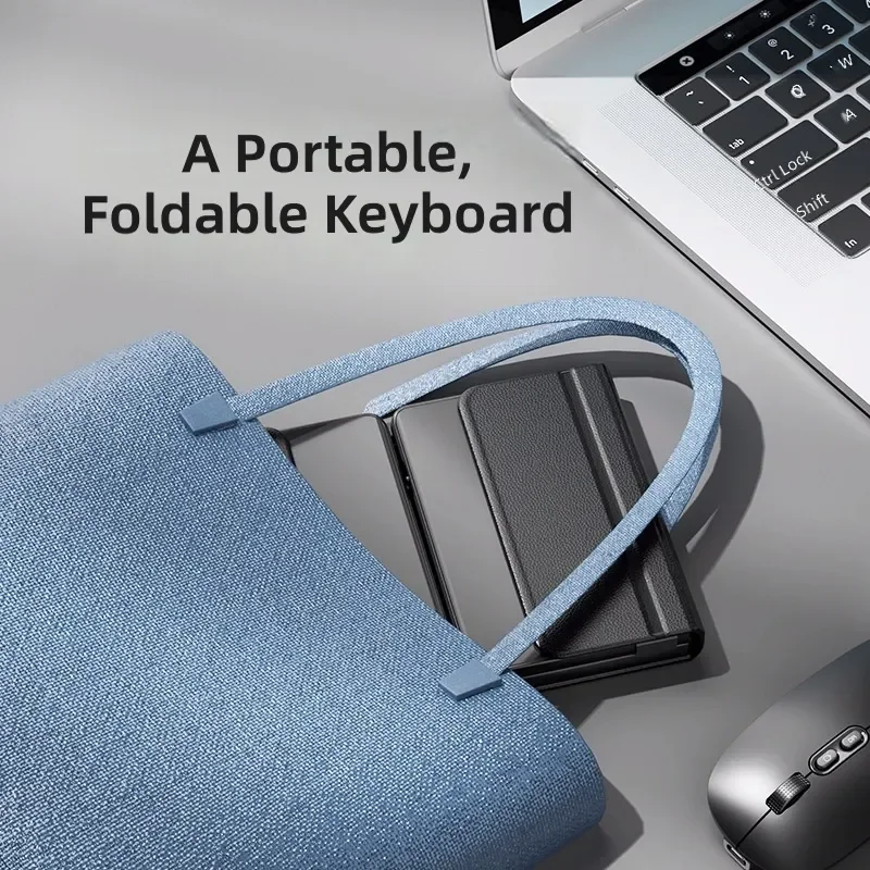 for iPad Mac Win Android Tablet Bluetooth Keyboard Mouse Trackpad Trifold Portable Kit