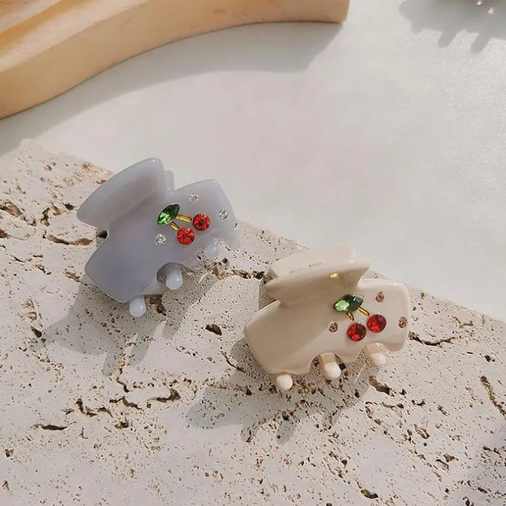 Aksesoris Rambut Korea Romantis Jepit Rambut Ceri Akrilik Jepit Rambut Wanita Hiasan Kepala Cakar Rambut