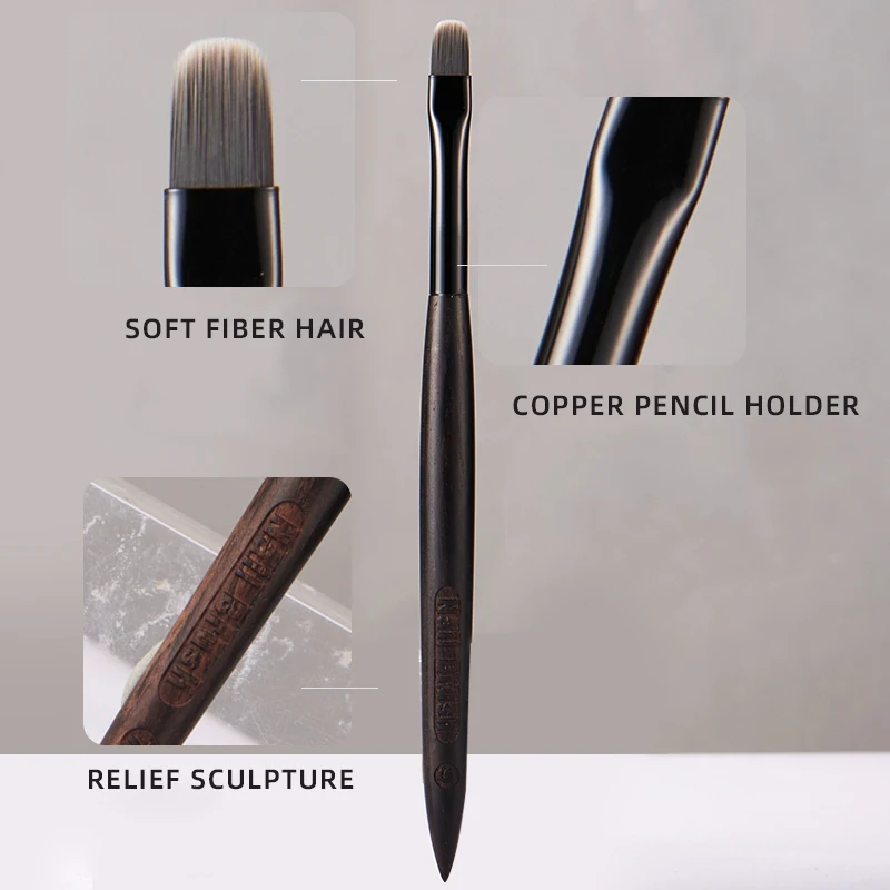 1/12PCS Style Sandalwood Nail Drawing Brushes For Manicure Lines Painting Gradient UV GEL Extension Builder Drawing Pen